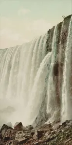 New York State Geography Prints: Niagara, Falls from [below?], ca 1900. Creator: Unknown