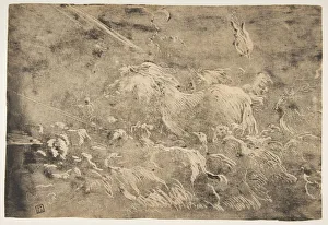 Noah and the animals entering the ark, 1650-55. Creator: Giovanni Benedetto Castiglione Noah and the animals entering the ark, 1650-55. Creator: Giovanni Benedetto Castiglione