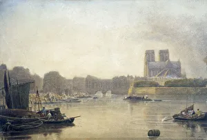 Notre Dame, Paris, 19th century. Artist: Frederick Nash Notre Dame, Paris, 19th century. Artist: Frederick Nash