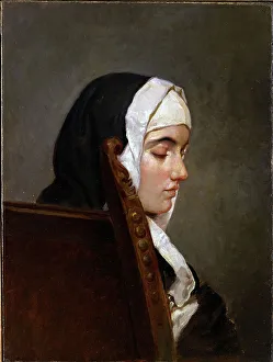 Prints of The Nun. Private Collection Francesco Hayez Prints: The Nun - Heritage Images Print