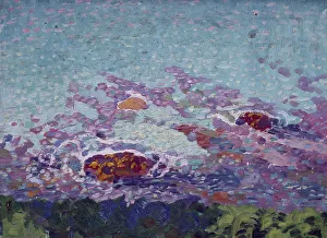 Oil On Paper Artworks Prints: Ocean Coast