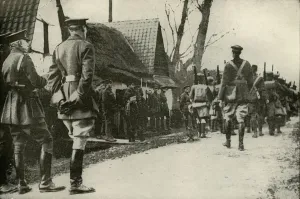 British Army Trenches Prints: Off To The Trenches, (1919). Creator: Unknown