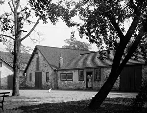 Vintage Black And White Photos USA Prints: Old stables in Bartram's Park [Bartram's Gardens]