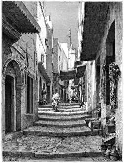 Old town, Algiers, c1890. Artist: Armand Kohl Old town, Algiers, c1890. Artist: Armand Kohl