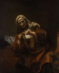 Old Woman Cutting Her Nails, ca. 1655-60. Creator: Style of Rembrandt (Dutch, second Old Woman Cutting Her Nails, ca. 1655-60. Creator: Style of Rembrandt (Dutch, second