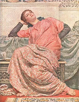 Pre Raphaelite Style Images Prints: An Open Book, c1884, (c1902). Creator: Unknown