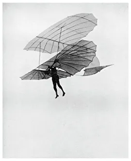 Otto Lilienthal makes one of his last flights, 1896 (1956) Otto Lilienthal makes one of his last flights, 1896 (1956)