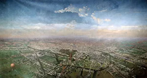 Overall View of Paris, Taken from the Observatory in a Balloon, 1855 Overall View of Paris, Taken from the Observatory in a Balloon, 1855