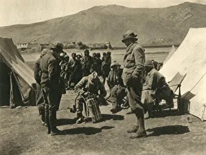 Mount Everest Base Camp Prints: Oxygen Drill in Camp, c1918-c1939. Creator: Unknown