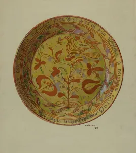Pa. German Dish, 1938 Print by Eugene Shellady