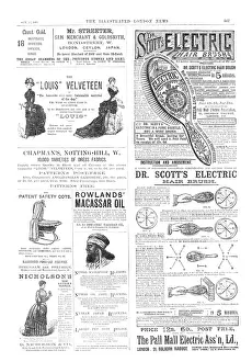 Victorian Era Advertising Prints: Page of advertisements, 1883. Creator: Unknown