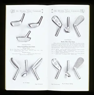 Page from a golf equipment catalogue, c1920-c1960 Page from a golf equipment catalogue, c1920-c1960