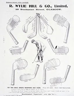 Page from a golf equipment catalogue, c1925-c1940 Page from a golf equipment catalogue, c1925-c1940
