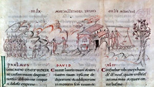 Images Dated 21st November 2006: Page from a psalter, first half of 11th century