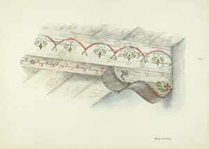 Painted Decorations on Ceiling, c. 1939 Print