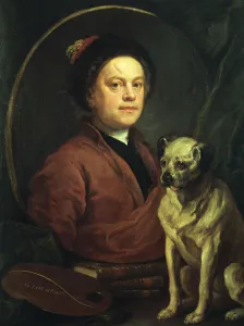The Painter and his Pug , 1745. Artist: William Hogarth The Painter and his Pug , 1745. Artist: William Hogarth