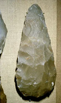 Paleolithic Flint Handaxe Print, 500,000-100,000 BC