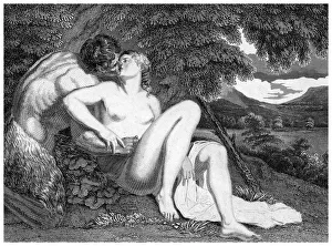 Framed Print : Pan and Syrinx Print