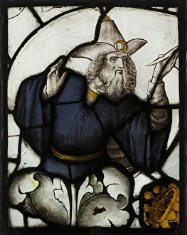 Metropolitan Museum Of Art Artifacts Prints: Panel with Prophet from a Tree of Jesse Window, British, ca. 1500. Creator: Unknown