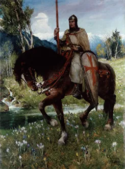 Parsifal in Quest of the Holy Grail, 1912. Artist: Ferdinand Leeke Parsifal in Quest of the Holy Grail, 1912. Artist: Ferdinand Leeke