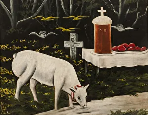 A Paschal Lamb and Easter Table Print