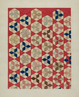 Lon Cronk's Patchwork Quilt - Evening Star Print, c. 1936