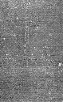 Astronomy Science History Prints: Path of the comet now visible, 1862. Creator: Unknown