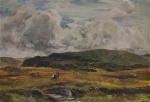 Green Colour Palette Art Prints: A Path over the Fields, 1881. Artist: Thomas Collier