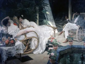 The Patio, 19th century. Artist: Henri Achillo Zo The Patio, 19th century. Artist: Henri Achillo Zo