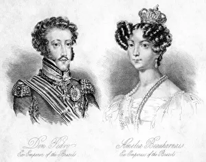 Pedro I, Emperor of Brazil and Princess Amelie of Leuchtenberg Pedro I, Emperor of Brazil and Princess Amelie of Leuchtenberg