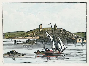 Colour Print of Penzance Harbour, c1910