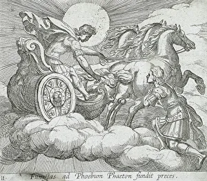 Ovid's Metamorphoses Illustration Prints: Phaeton Before Apollo, published 1606. Creators: Antonio Tempesta, Wilhelm Janson