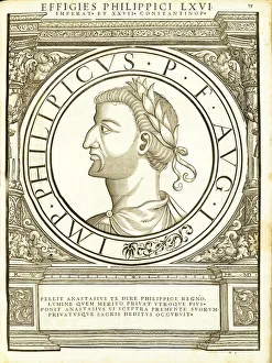 Ancient Roman Emperors List Prints: Philippicus, 1559