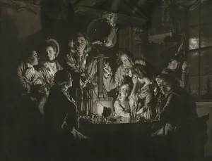 Joseph Wright Of Derby Artist Prints: A Philosopher Shewing an Experiment on the Air Pump, 1769. Creator: Valentine Green