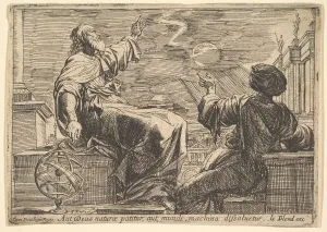 Metropolitan Museum Of Art Prints: Two Philosophers Watching an Eclipse, 1615-42. Creator: Pierre Brebiette
