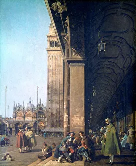 Piazza San Marco and the Colonnade, 1756. Artist: Canaletto Piazza San Marco and the Colonnade, 1756. Artist: Canaletto