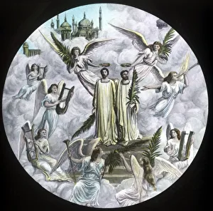 John Bunyan Art Prints: The Pilgrims crowned, c1910. Creator: Unknown