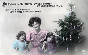 No Place like Home Sweet Home at Christmas Time, greetings card, c1900-1919(?) No Place like Home Sweet Home at Christmas Time, greetings card, c1900-1919(?)