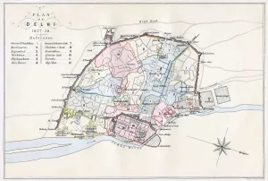 Plan of Delhi, India, 1857-1858, (1893).Artist: Guyoy & Wood Plan of Delhi, India, 1857-1858, (1893).Artist: Guyoy & Wood