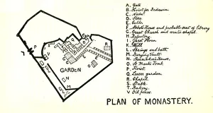 Plan of Monastery of St. Anthony Print, c1915