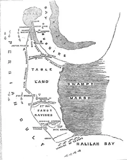 Middle East Geography Map Prints: Plan of the Operations against Bushire, 1857. Creator: Unknown