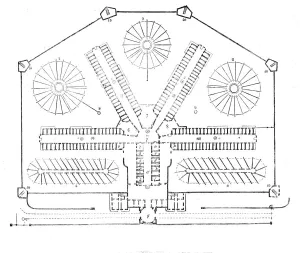 Pentonville Prison Architectural Print, 1842