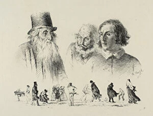 Adolf Menzel Collection: Plate two, from Radierversuche, 1843, published 1844. Creator: Adolph Menzel