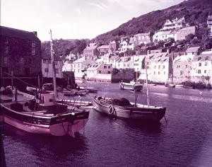 Arthur Charles Kirby Ware Prints: Polperro Harbour, Cornwall, c1955. Creator: Arthur Charles Kirby Ware