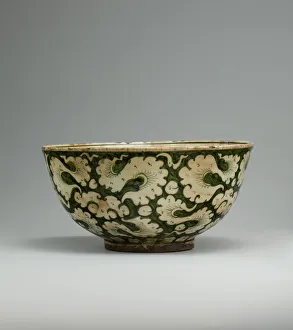 Late 17th-Early 18th Century Polychrome Bowl Print, Iran