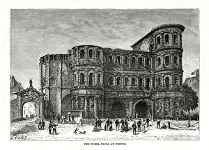 The Porta Nigra, Trier, Germany, 1879. Artist: L Avenet The Porta Nigra, Trier, Germany, 1879. Artist: L Avenet