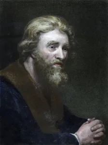 Portrait of a bearded man, 19th century.Artist: Richard James Lane Portrait of a bearded man, 19th century.Artist: Richard James Lane