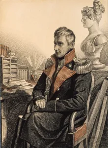 Portrait of Count Mikhail Vorontsov (1782-1856), 1820s. Artist: Hampeln, Carl, von (1794-after 1880) Portrait of Count Mikhail Vorontsov (1782-1856), 1820s. Artist: Hampeln, Carl, von (1794-after 1880)