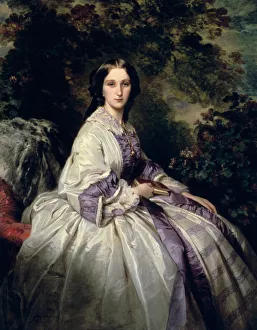 Portrait of Countess Alexander Nikolaevitch Lamsdorff, 1859. Artist: Franz Xaver Winterhalter Portrait of Countess Alexander Nikolaevitch Lamsdorff, 1859. Artist: Franz Xaver Winterhalter