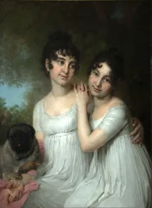 Vladimir Lukich Borovikovsky Artist Prints: Portrait of Countesses E. A. and A